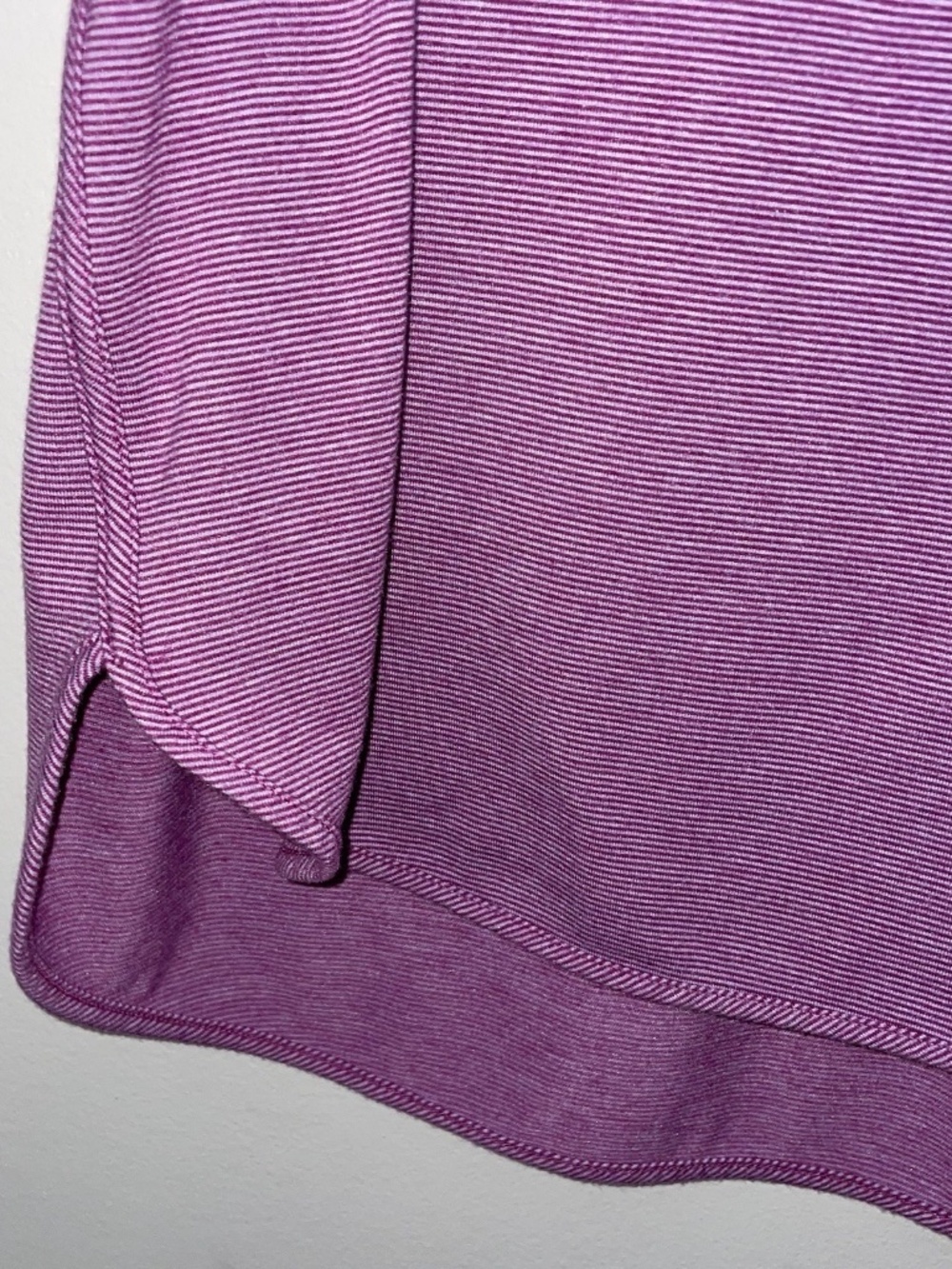 Land's End Medium Petite 100% Swing Tunic Tank Top Purple Stripe - Picture 7 of 9